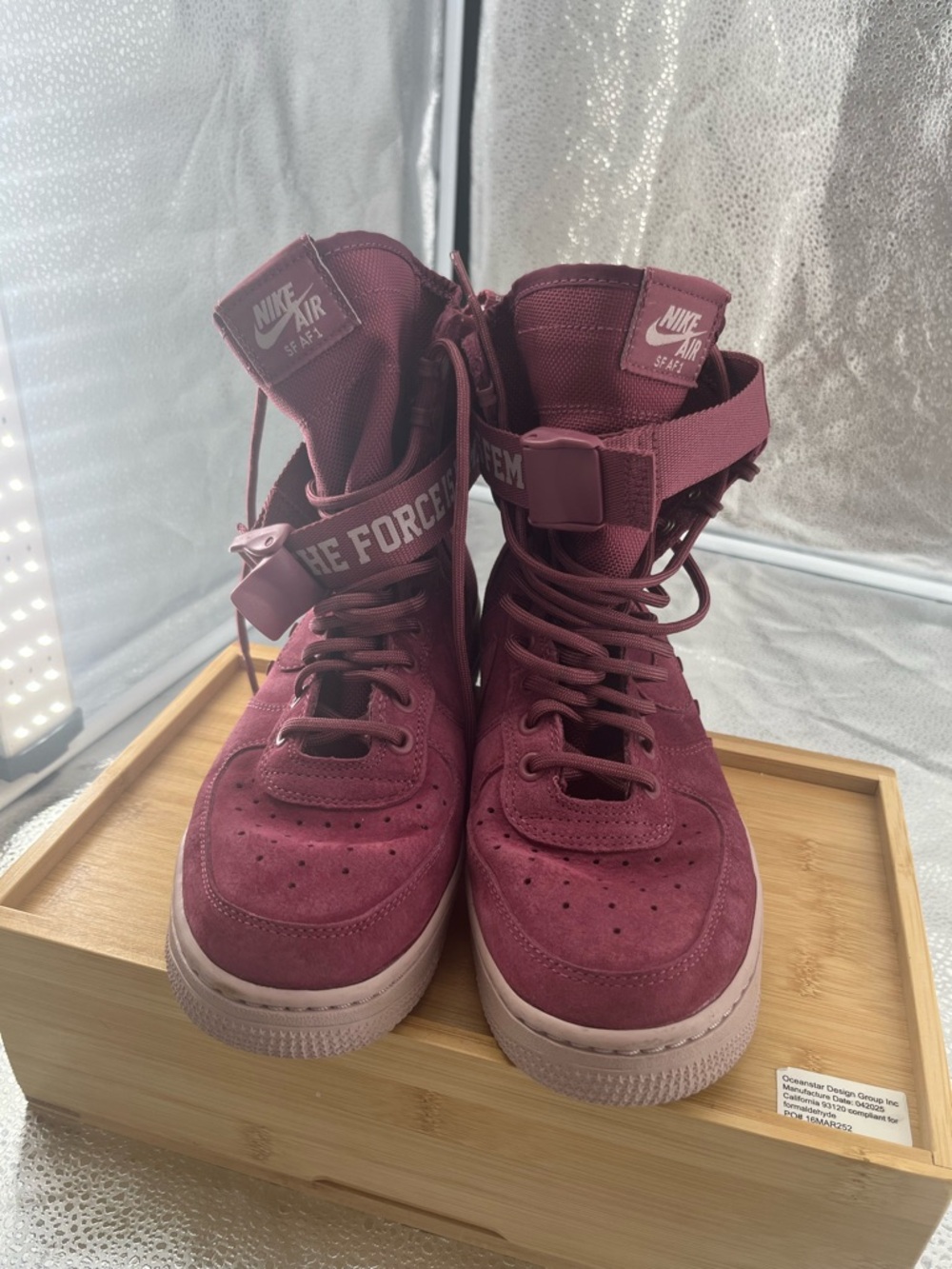 Nike SF Air Force 1 High 'Vintage Wine' Force Is Female Women's Size 8